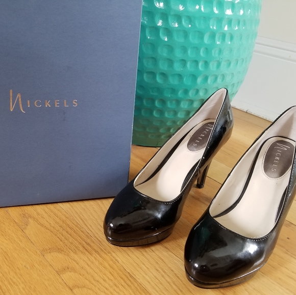 ⚠️ Sexy! Black 5" platform heels from Nickels - Picture 4 of 12